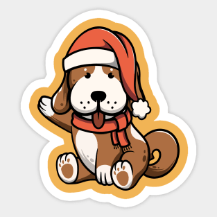 Cute Christmas Dog Sticker